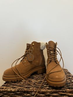 LRL suede combat style boots