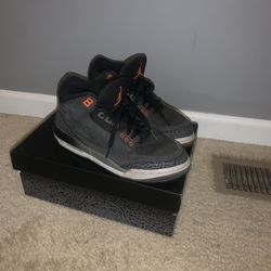 Size 7 Air Jordan 3 Retro (NIGHT STADIUM/TOTAL ORANGE STADE NUIT/NOIR/ORANGE
