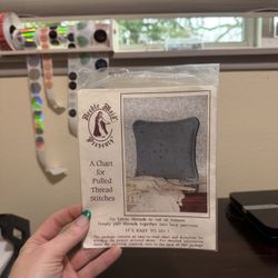 Vintage Needle Maid Presents Chart for Pulled Thread Stitches Victorian Pillow