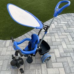Little Tykes 4 In 1 Adjustable Trike With Parent Handle Toddler Stroller Push Bike 