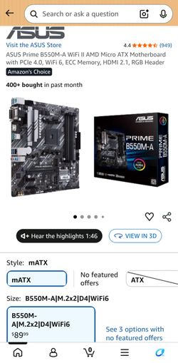 PRIME B550M-A WIFI II Motherboard + Ryzen 5 5600G