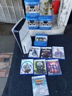 $420! Just 1 Control & 0 Games. $30! Per Game. $35! Sealed PS4 control. $50! Extra PS5 Control.  2024 Playstation 5 Slim 1TB 2nd edition $420! Combo $