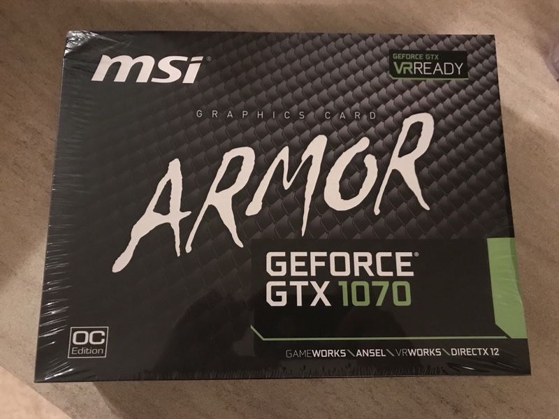 MSI GeForce GTX 1070 DirectX 12 GTX 1070 ARMOR 8G OC 8GB