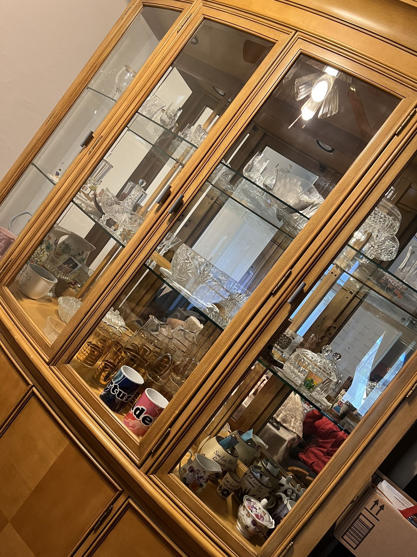 Glass Door Cabinet & Console Table