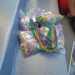 18 Dozen Mardi Gras Beads $65