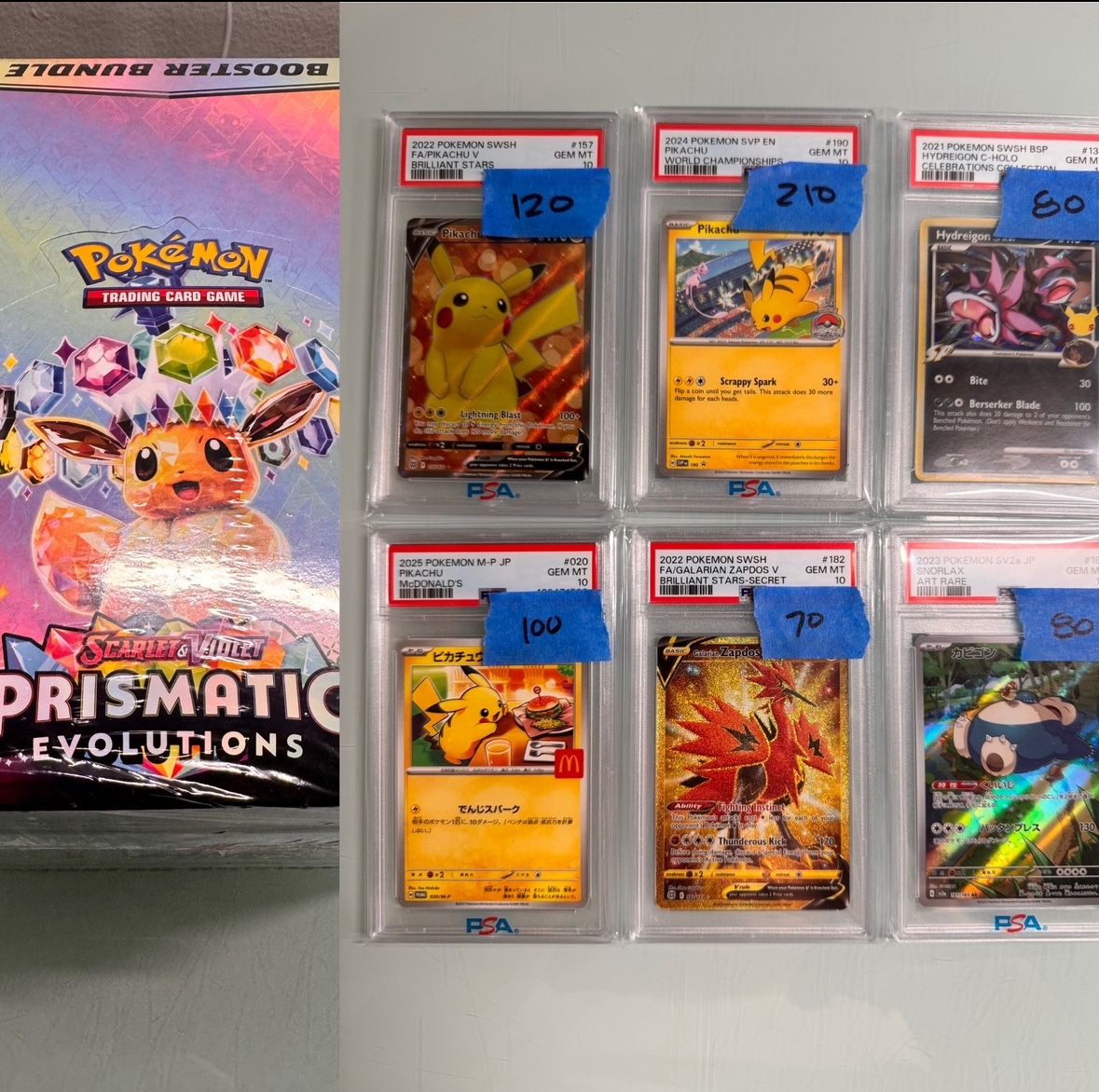 Pokemon Bulk PSA 10s And Seal Prismatic Booster Box