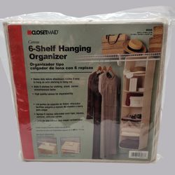 NWT Closet Maid Canvas 6-Shelf Hanging Organizer