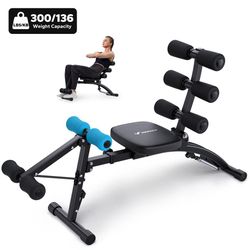 MERACH Ab Machine Multi-Functional Adjustable Ab Trainer Workout Bench for Home Gym Sit Up Mach