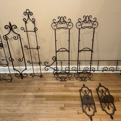 🖤 Vintage Wrought Iron Wall Decor – $15–$39 Each OBO or $120 for All (OBO)
