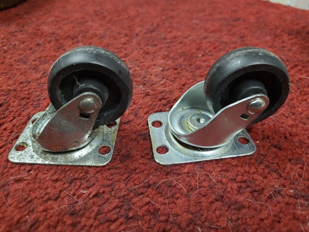 Pair Of Swivel Caster Wheels