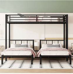 Versatile Metal Triple Bunk Bed