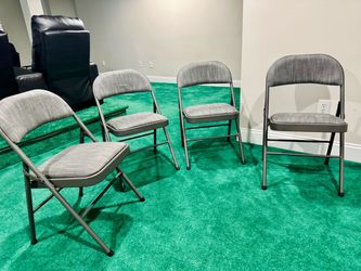 Set of 4 Padded Folding Chairs ($8 each)