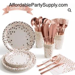 Rose Gold Elegant Party Set