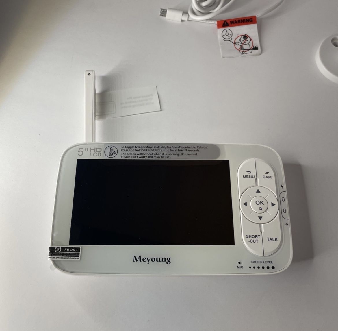 Baby Monitor With 5” HD LCD Handheld Screen (Two-Way Talk,Night Vision,Temperature Monitor, Sound Detection, Five Lullabies, 900ft (No Wifi Needed)