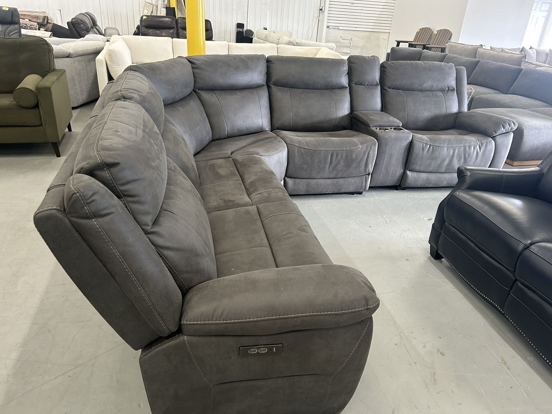 Microfiber Sectional Zero Gravity Recliner