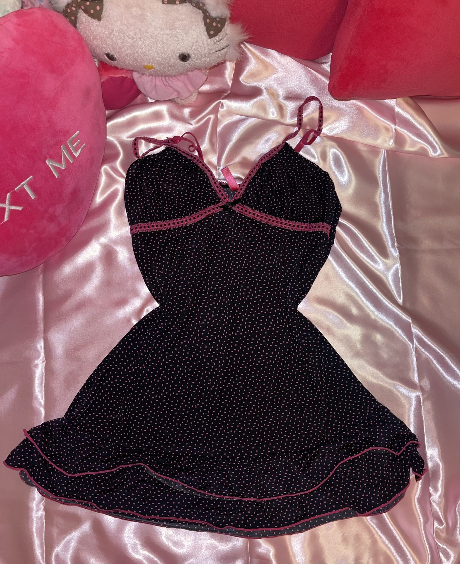 Black And Pink Lingerie Dress 