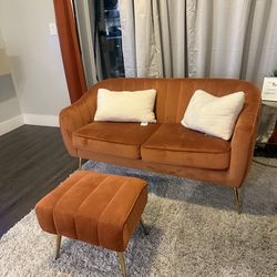 Love seat & ottoman