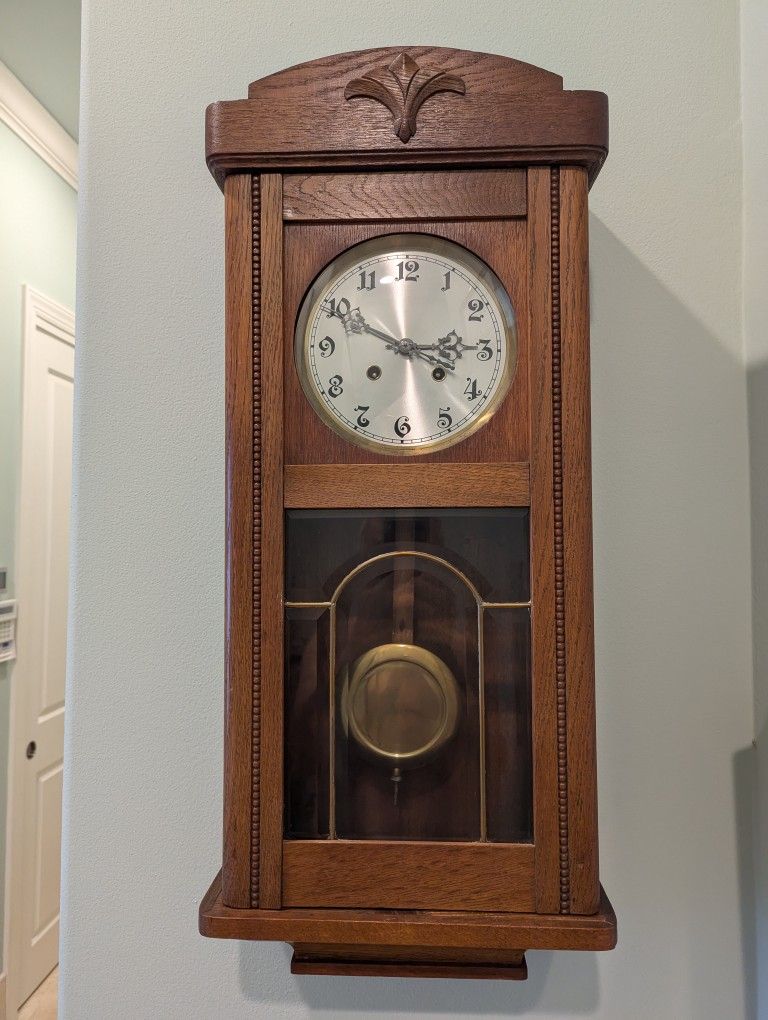 Beautiful Antique Wall Clock With Chimes