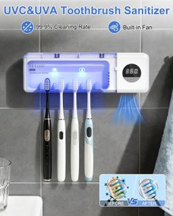 New UV Light Toothbrush Sanitizer & Holder