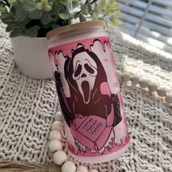 Spooky Halloween Frosted Glass Cans 