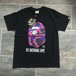 Bape A Bathing Ape Purple Camo T- Shirt (Medium)