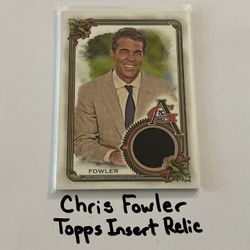 Chris Fowler Sports Broadcaster Topps Short Print Relic Insert Card. 
