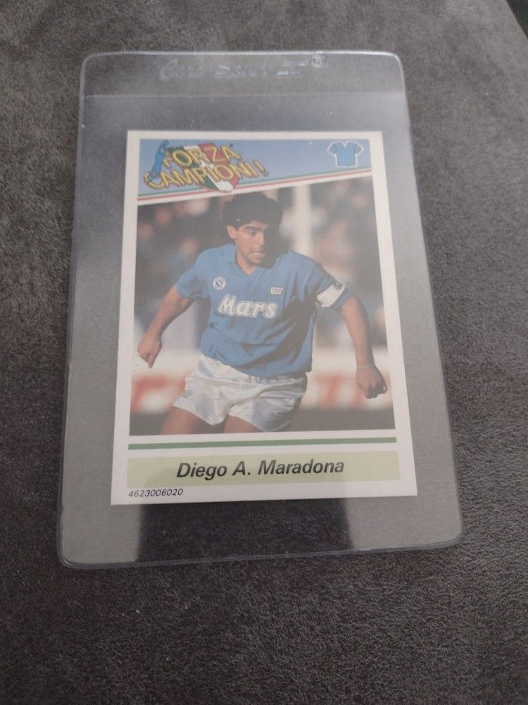 Soccer Diego Maradona Card Promotional NFL Xmas Card Vintage. Cash Porch Pickup Redmond