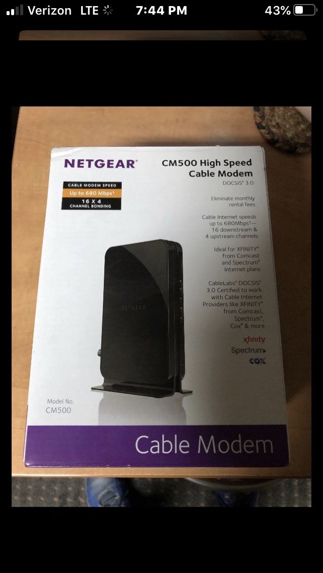 NetGear CM500 WiFi modem router
