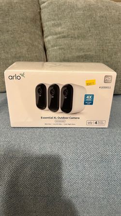 Arlo Essential XL Outdoor HD Camera (2nd Gen) 3 Pack with 4 Month Subscription