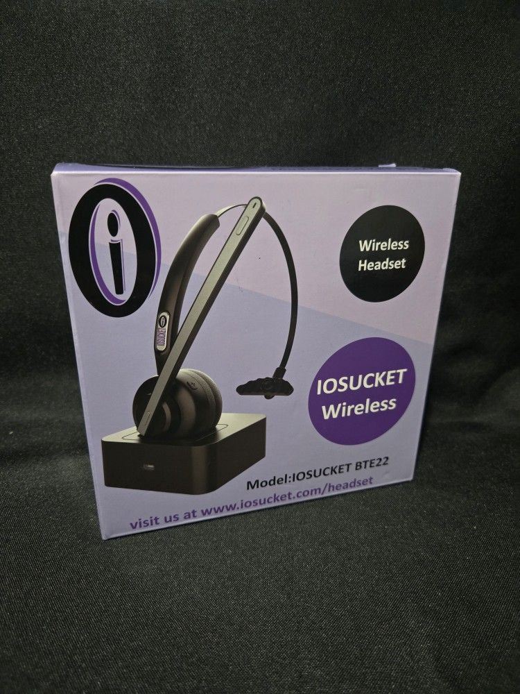NEW IOSUCKET Wireless Bluetooth Headset with Microphone for Remote Work