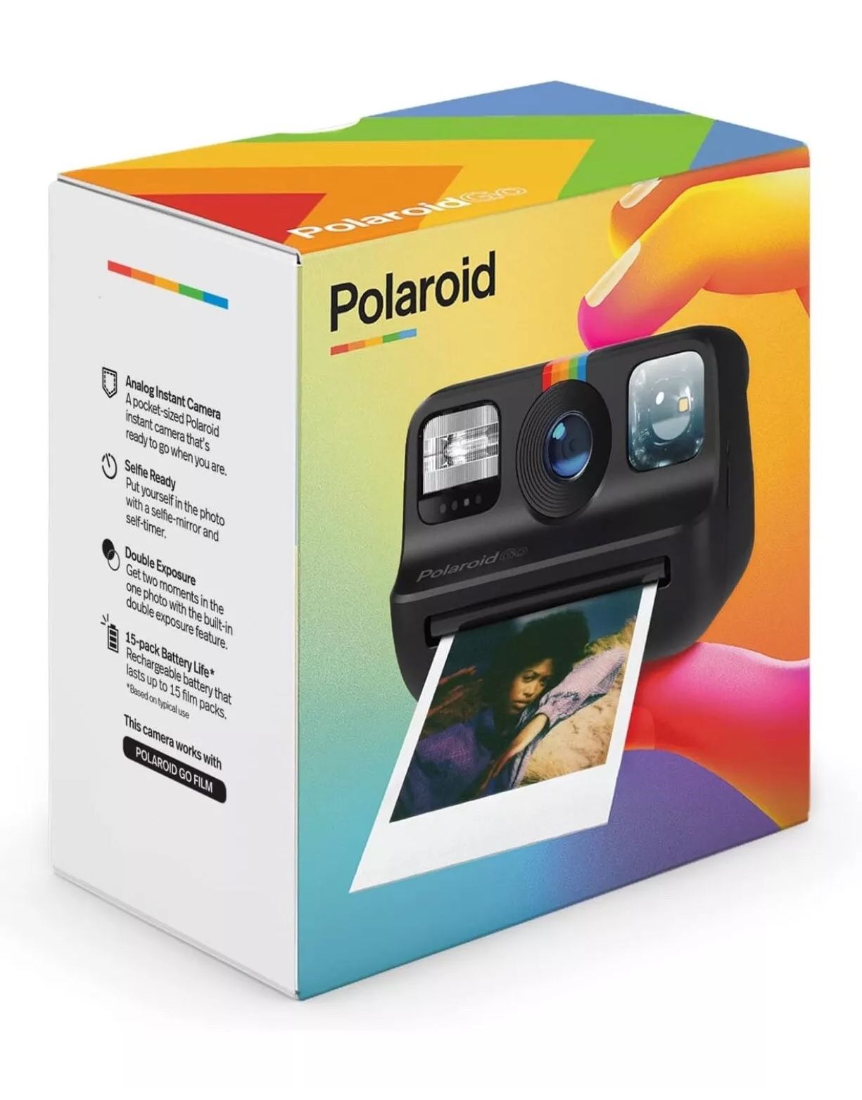 Polaroid Go Instant Mini Camera - Black  - Only Compatible with Polaroid Go Film