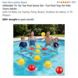 Inflatable Tic Tac Toe Pool Game Set