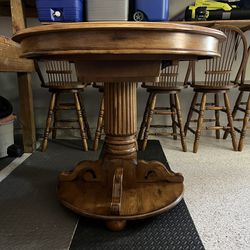 Pub Self Storing Leaf table For 6