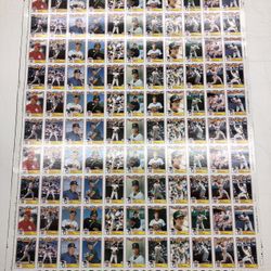 1988 Topps All-Star Uncut Sheet 132 Cards