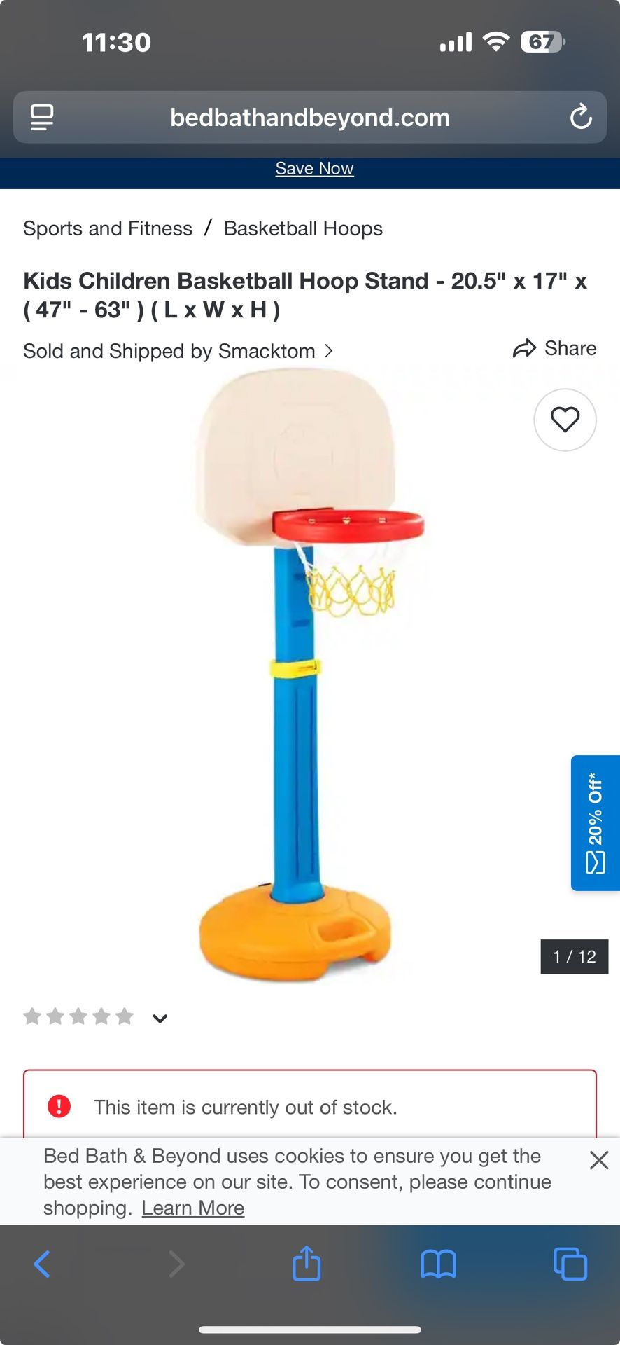 Child’s Basketball Hoop