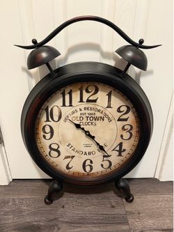 Non-Working 20” Oversized Metal Alarm Clock