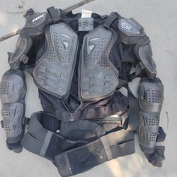 Fox Chest Protector Long Sleeve Black With Waist Kidney Support Like New Look@@@
