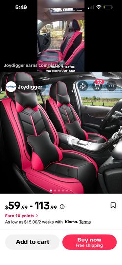 Car seats front and back also have pillows