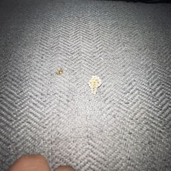 10k Gold Nugget Earrings With Diamond 