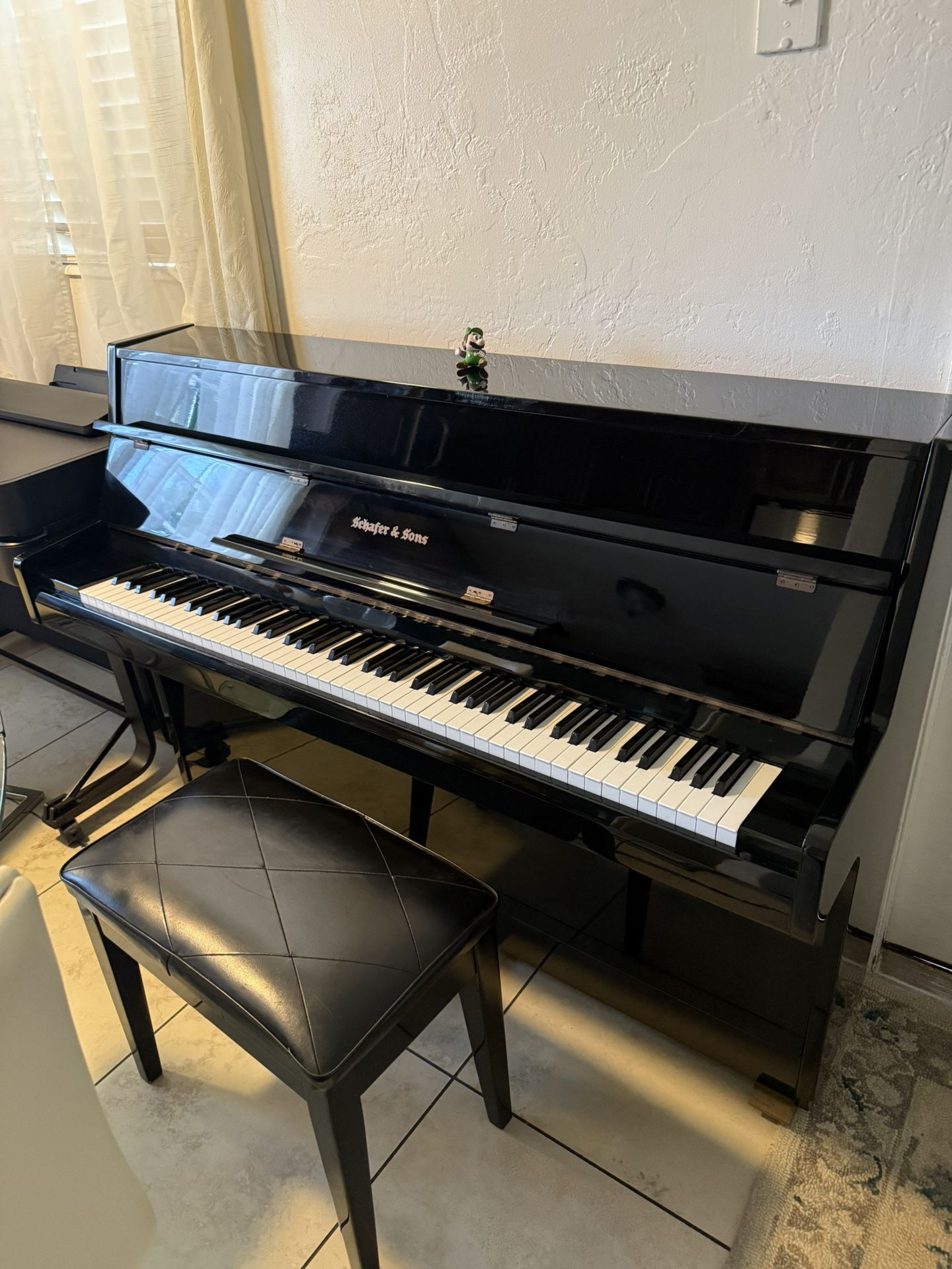 Upright Piano Schafer And Sons Original Plays Well