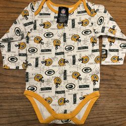 New NFL Green Bay Packers Football Team Baby Onesie Body Suit Size 18M 