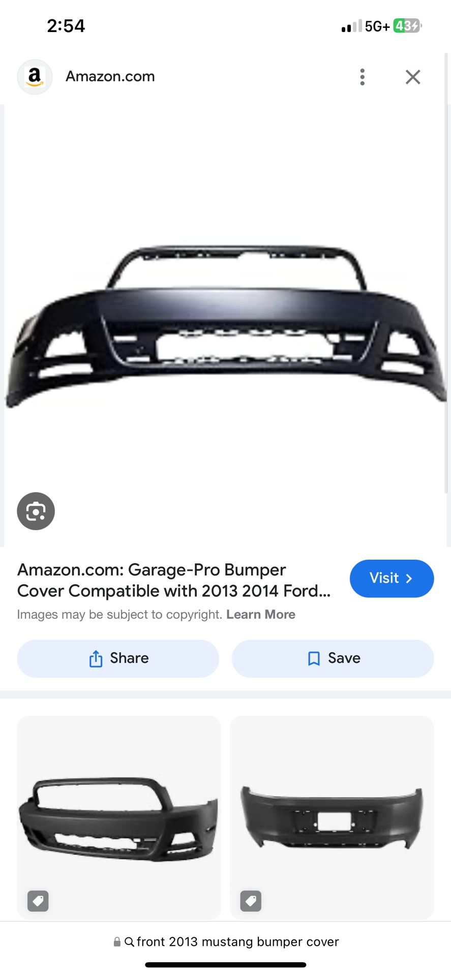 2013 Ford Mustang Bumper 