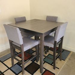 High Gray Table (4 Seats) Good Condition 