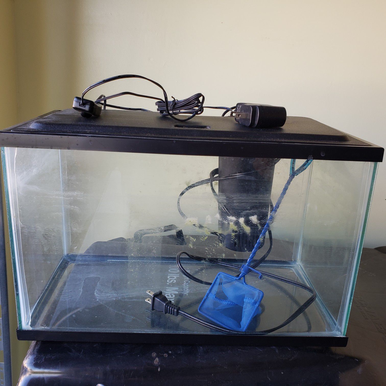5 gallon Fish aquarium tank with filter, fish bowl and food