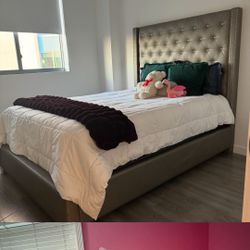 Queen Bed Frame With Dresser/ Mattress Included
