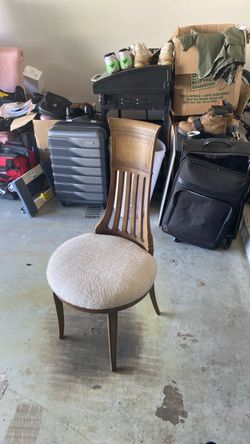 Wood Dining Chair with Upholstered Seat