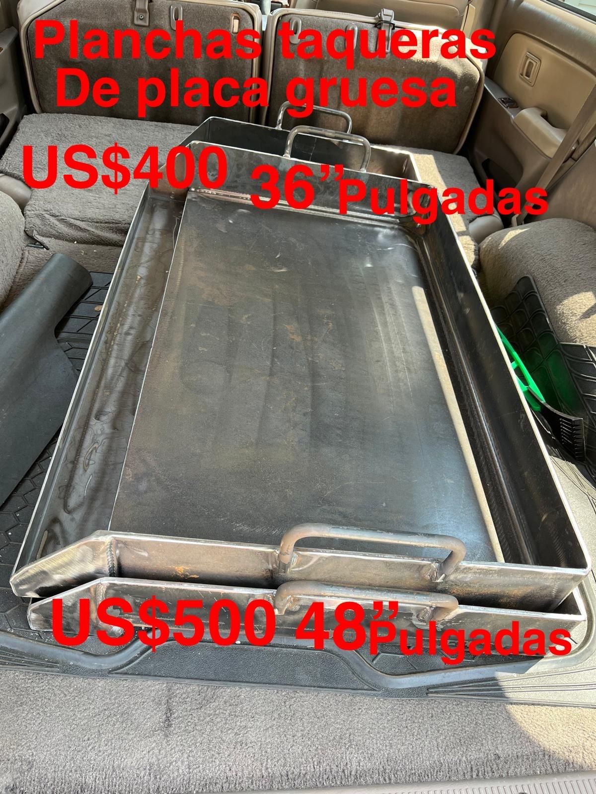 Planchas Taqueras De Placa Gruesa Que No Se Doblan Ni Se Pandean De 36 Y 48 Pulgadas 