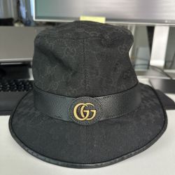 GUCCI bucket Hat In black Monogram (XL)