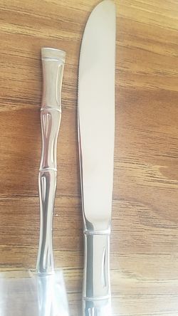 Stainless vintage bamboo flatware