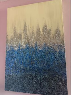 Hand painted glitter picture